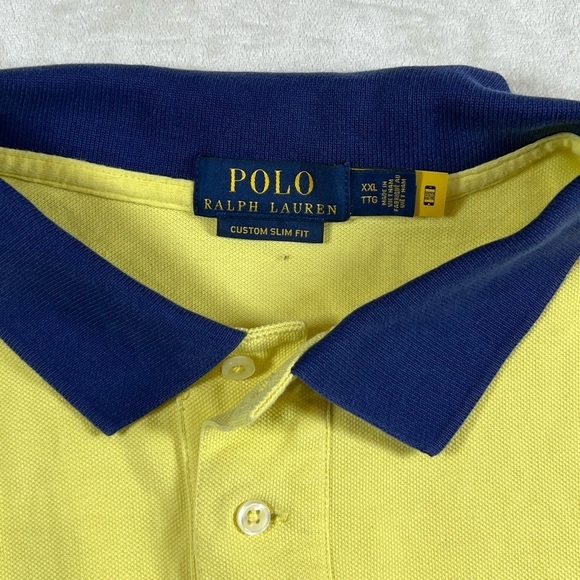 Polo Ralph Lauren XXL Classic Yellow Rugby Short Sleeve Yacht Club Polo Shirt - Picture 3 of 11